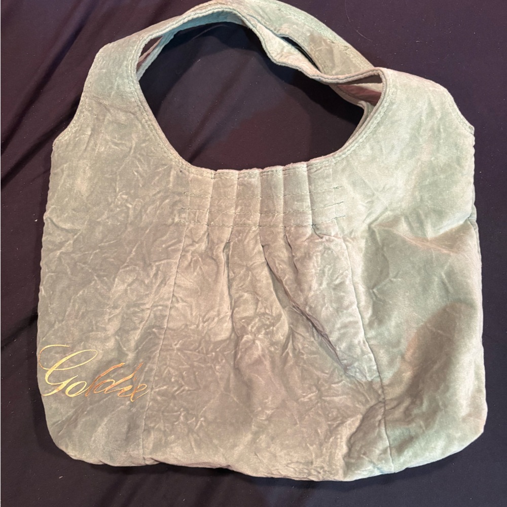 Goldie Limited Edition Green Crushed Velvet Tote